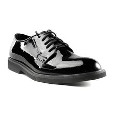 Ridge Para Hombre 7001 Oxford Uniforme de Vestir Zapatos Alto Brillo Antideslizantes Militar Negro