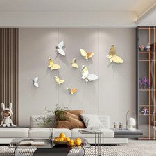 1 pieza ABS Mariposa Dorada Decoración del Hogar Colgante de Pared para Salón Decoración de Pared