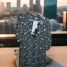 VESTIDO LARGO CON LAZO EN TELAR MUJER TALLA GRANDE EE. UU. NUEVO CON ETIQUETAS