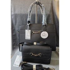 Bandolera o bolso de mano negro para mujer Alyssa mommy & me diseño a juego