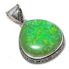 Colgante de joyería de plata esterlina 925 con piedras preciosas de ópalo...