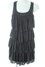 Vestido de verano mujer ONLY manga corta efecto brillo grisáceo talla 38