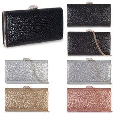 Bolso sin asas pequeño brillo noche boda fiesta mujer estuche rígido bolso de mano