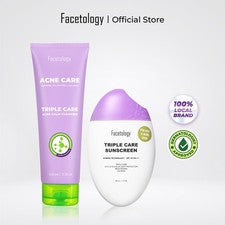 Set de cuidado del acné limpiador 100ml plus protector solar facial SPF40 PA+...