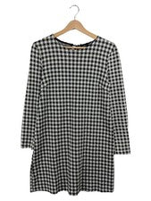 Vestido informal de mujer Mango a cuadros lazo negro talla 36 S minivestido casual