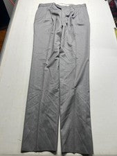 Nuevo con etiquetas Pantalones de vestir Paul Fredrick gris lana peinada plisada ropa de negocios para hombre talla 38