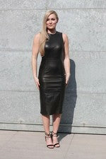 ¡LO ÚLTIMO! Auténtico Vestido de Lujo Para Mujer Negro Cuero de Cordero Genuino Causal