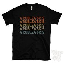 CAMISETA VRUBLEVSKIS ESTILO RETRO REPETIDO Hombre y Mujer Novedad Genial Nombre Regalo