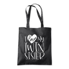 Bolso de compras de playa I Love My Twin Sister
