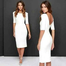 Cuero Hecho a Mano Mujeres Elegante Vestido Fiesta Informal Blanco Suave Genuino Piel de Cordero