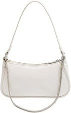 Mujeres Moda Pequeño Bolso de Hombro Cuero PU Ocio Hobo Bolsos Blanco roto