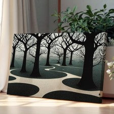 Impresión de arte de pared de lienzo de bosque de árbol impecable decoración del hogar lista para colgar