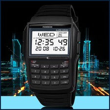 Calculadora multifunción reloj deportivo digital de lujo estilo computadora para hombre