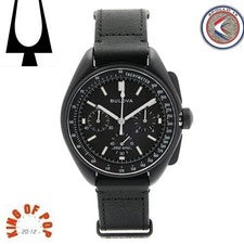 BULOVA 98A186 Lunar Pilot 45 mm Black High Precision 262 kHz