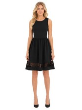Vestido Amy Vermont negro en forma de campana talla 48 0118965566