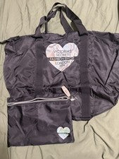 Bolso de Viaje Victoria's Secret Vintage 2014 Fashion Show Lona Nuevo con Etiquetas Raro Difícil de Encontrar Negro