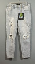 Pantalones de mezclilla ajustados para hombre nuevos índigo estilo envejecido talla 30”X27”