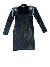Vestido Arden B Mediano M Mujer Negro Glam Rock Bodycon Cóctel Fiesta
