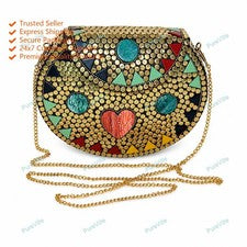 Nuevo bolso de mano de moda de piedra de metal para mujer