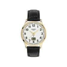Adora Radio Reloj Ø 40mm Fecha Carcasa de Acero Inoxidable Gelbgoldfarben