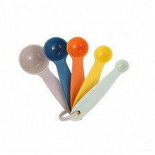 Juego de 5 cucharas medidoras de 5 piezas accesorios de cocina en ambos lados asas planas