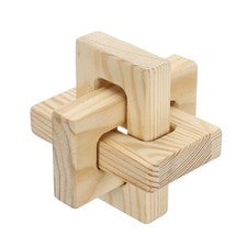 Decoración de nudo de madera eslabones de cadena adornos para el hogar cuadrado angular madera natural