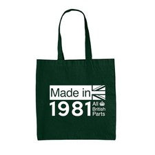 Todo Británico Partes 1981 - Lienzo Bolsa - 43rd Regalo Cumpleaños 43 Idea
