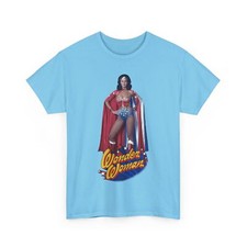 Camiseta Mujer Maravilla Lynda Carter Retro DC Comics Años 70 TV Estilo Vintage Camiseta