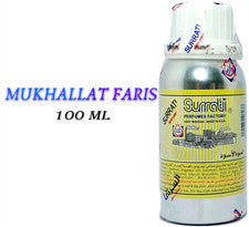 Aceite de perfume concentrado Surrati Mukhallat Faris, envasado de 100 ml, aceite Attar.