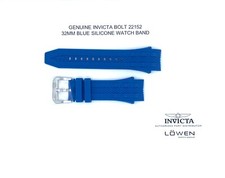 Auténtica correa de reloj Invicta Bolt 22152 azul silicona 32 mm