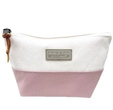 L.L.Bean Boat & Tote Rosa Maine Lona Cremallera Superior Estuche sin asas compacto Nuevo sin etiquetas