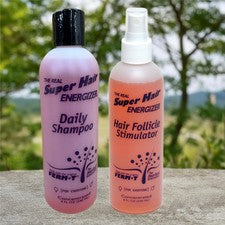 Champú Super Hair Energizer Ferm-T, spray estimulador de folículos y aceite de jojoba