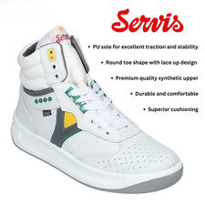Zapatillas altas Servis Cheetah blancas amarillas verdes zapatos afganos estilo tali OG