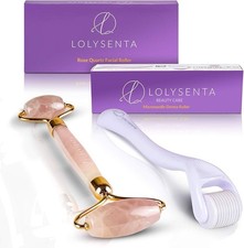 Rodillo Cuarzo Rosa con Rodillo Derma 0.25mm, Kit Facial con Micro Aguja