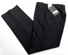 NUEVO CON ETIQUETAS PANTALONES PARA HOMBRE 40x36 AZUL 8560 4 BOLSILLOS MEZCLA LANA NEGRO 40x36 SIN DOBLADILLO
