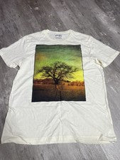 Camiseta gráfica Old Navy para hombre grande L blanca algodón manga corta Z-228