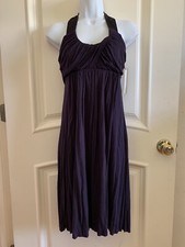 Vestido Halter Matty M Para Mujer Junior Talla S Pequeño Púrpura Moda
