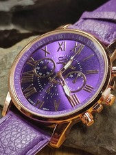 Reloj de pulsera de marca reloj NUEVO Geneva en oro diseño moderno atemporal muy moderno