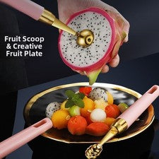 Herramienta de cocina pala de fruta pala ovalada diseño ergonómico ABS mango lavavajillas