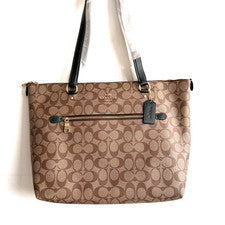 Bolso de Mano Coach Gallery Signature Top con Cremallera Nuevo con Etiquetas en Caqui Verde Amazonas 79609