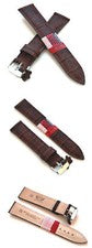Correa de reloj de cuero auténtico XL de 26 mm Cavadini, alta calidad, extra larga, marrón-negro