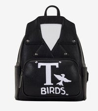 NUEVO CON ETIQUETAS Loungefly Grease Película T-Birds Chaqueta de Cuero Juegos con disfraces Mochila Figura Años 80