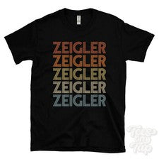 CAMISETA ZEIGLER ESTILO RETRO REPETIDO Hombre y Mujer Novedad Genial Nombre Regalo