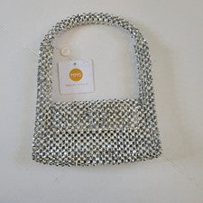 Bolso para mujer MMS Design Studio con forma de cuentas plateadas nuevo con etiquetas