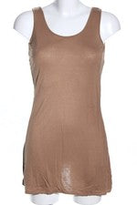 Vestido de verano s.Oliver vestido de tirantes casual mujer marrón talla 36 poliéster