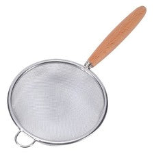 304 Cuchara Ranurada para Colador de Cocina con Mango de Madera