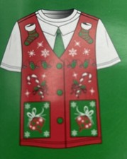 Camiseta chaleco navideño estilo navideño mediano para hombre