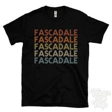 CAMISETA ESTILO RETRO REPETIDO FASCADALE para hombre y mujer Reino Unido top name regalo