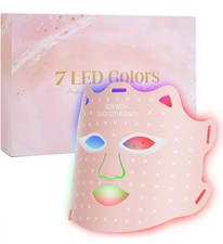 Mascarilla facial de fotonterapia con luz LED de 7 colores para el cuidado facial de la piel arrugas