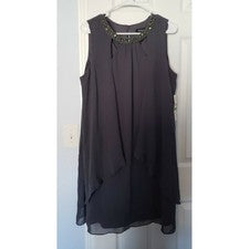 S.F. Vestido Mujer Moda Talla 14 Gris Oscuro